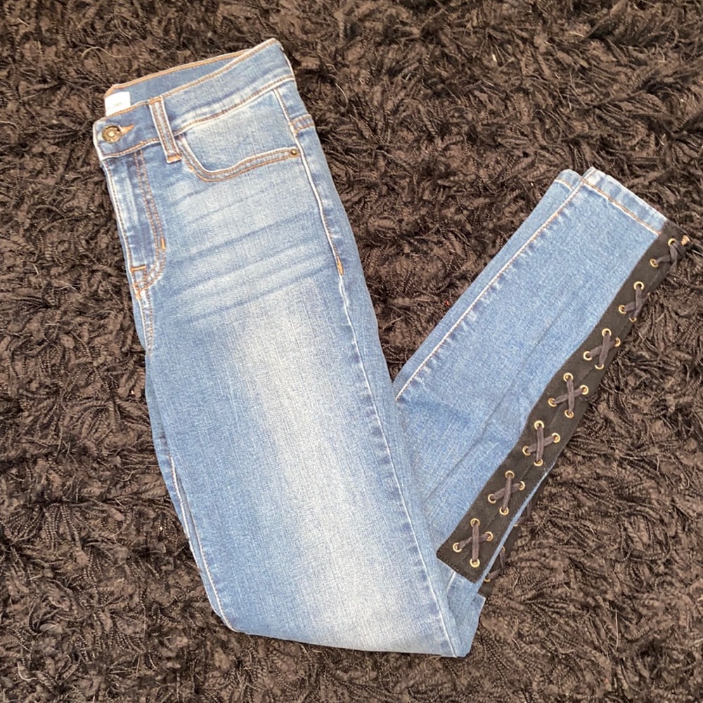 High Waisted Blue Jeans